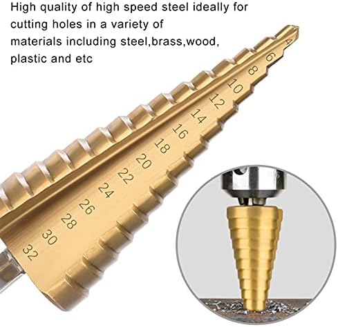 SHENYİFAA Yüksek Hız Çelik Adım Matkap Ucu için Metal Ahşap Delik Kesici HSS Titanyum Kaplı Sondaj Güç Araçları 4-32mm 4-39mm