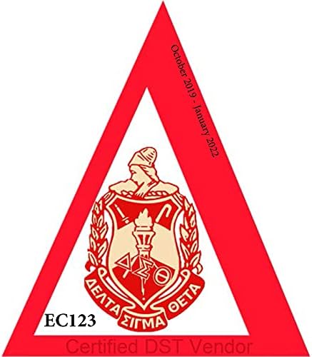 Delta Sigma Theta Crest 1913 Şönil Dikişli Yama [Kırmızı-11.75 W]