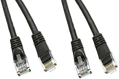 ED760274 Cat5e Ethernet Yama Kablosu, Takılmayan/Kalıplanmış Önyükleme, Siyah, 25', 2 Parça