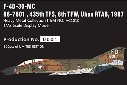 Hava Komutanı F-4D-30-MC 66-7601 435th TFS 8th TFW Ubon RTAB 1967 Sınırlı Sayıda 1/72 pres döküm Uçak Model Uçak