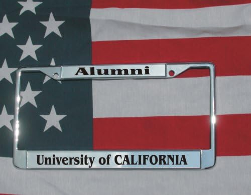 California Üniversitesi Krom Lazer Kazınmış Plaka Çerçevesi W / ÜCRETSİZ VİDA KAPAKLARI