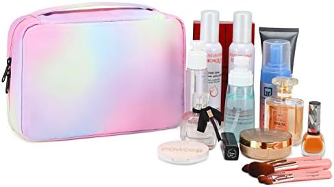 Seyahat makyaj çantası Çift Katmanlı Su Geçirmez Asılı Kozmetik Çantası Taşınabilir Makyaj Kılıfı için Kadın/Erkek Gecede Gezisi