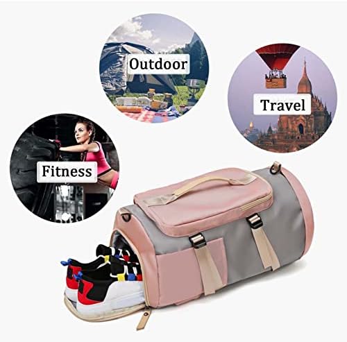 KEYT Spor Çanta için Kadın ve Erkek spor spor çantası, Spor Çanta ile Ayakkabı Kılıfı, hafta Sonu Seyahat Çantası Gecede Çanta