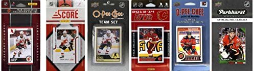 NHL Calgary Flames FLAMES617TS Erkek sporla ilgili ticaret kartları, Kahverengi, Tek Beden