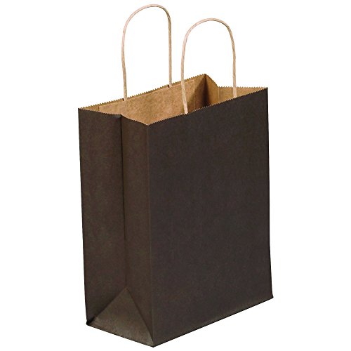 KUTU ABD BBGS103BR Renkli Alışveriş Çantaları, 8 x 4 1/2 x 10 1/4, Kahverengi (250'li Paket)