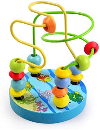 GEEYU-huıyu Oyuncaklar çocuk Eğitici Ahşap Oyuncak Oyunu 4 Hayvan Karikatür Boncuk ve Boncuk Oyunları Çocuklar (Renk: Sarı )