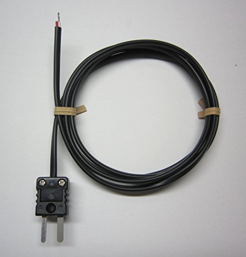 PVC İzolasyonlu Siyah J Tipi Termokupl AWG 24 Telli Sensör Probu 221 °F veya 105 °C - 3 ft