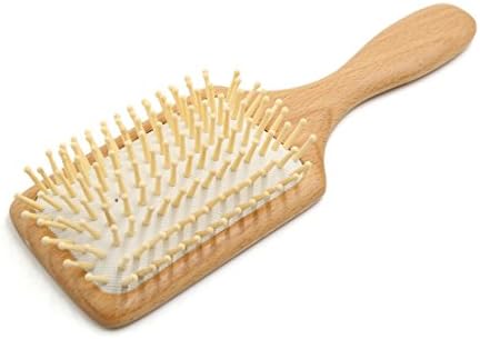 EuısdanAA Bej Kürek Yastık Saç Dökülmesi Bakımı Kafa Derisi Masaj Fırçası Saç Fırçası Tarak Bayanlar için(Cojín de paleta bej