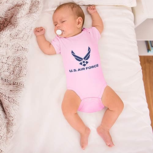 Özel Bebek Bodysuit ABD Hava Kuvvetleri Komik Pamuk Erkek ve Kız Bebek Giysileri