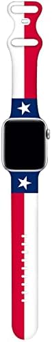 Bayrak saat kayışı Smartwatch bantları ıle Uyumlu Izle 38mm 40mm Yumuşak Silikon Kayış Değiştirme Serisi 6/5/4/3/2/1/SE