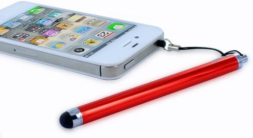 Dokunmatik Ekranlı Cihazlar için 3,5 mm Adaptör Fişli Fosmon Stylus Paketi, Apple iPhone 5 / 5S/ 5C, Samsung Galaxy Note 3 III-Kırmızı