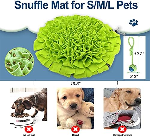 YİRU Pet Snuffle Mat Köpekler için, Köpek besleme matı, Nosework Eğitim Paspaslar Yiyecek Arama için Instinct Interaktif Bulmaca