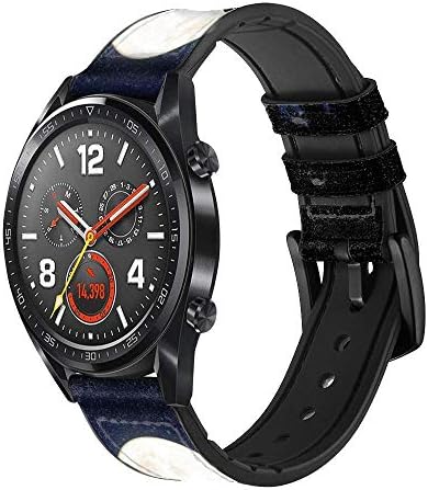 CA0651 Uçan Domuz Dolunay Gece Deri ve Silikon akıllı saat Band Kayışı Kol Saati Smartwatch akıllı saat Boyutu (20mm)