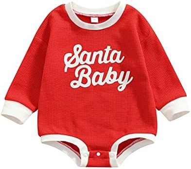 Yenidoğan Bebek Kız Romper Noel Giysileri Kar Tanesi Romper Bodysuits Tek Parça Santa Bebek Noel Kıyafetler
