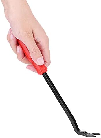Evrensel Temizleme Aracı, Siyah + Kırmızı araba kapı pervazı Klip Paneli Cam Kaldırma Döşeme Sökücü Tutturmak Aracı(225mm)