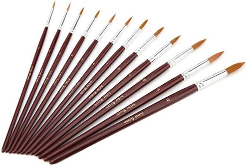 12 Adet / takım Suluboya Boya Fırçası Naylon Saç Sanat Boyama Kalem Fırça Çizim Malzemeleri (1)