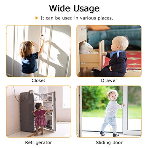 Maveek 2 Paket Çocuk Güvenliği Dolap Kilidi Buzdolabı Kilidi Buzdolabı Kapı Kilidi Dondurucu Kilidi Dijital Şifre ile Pencere